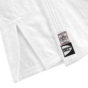 Traje de Judo Profesional Green Hill Aprobado por la IJF, Pantalones Cortos Blancos de Muay Thai y Gi de BJJ para Karate, Taekwondo y Artes Marciales - Product Image 1