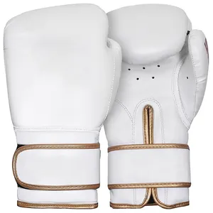 Good Quality Custom Logo Leather Boxing Gloves For Boxing Competition / Factory Printed Professional Boxing Gloves