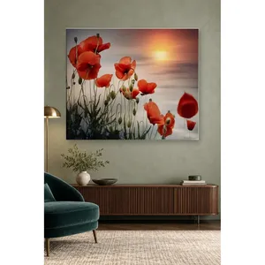 Impression sur toile Fida Red Poppies at Sunset - Product Image 5