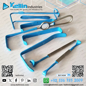 Kit de 6 instruments de chirurgie plastique pour lifting manuel du visage et des sourcils, avec dissecteurs et élévateurs, semi-nouvellement recouverts de nylon, certifiés CE ISO 9001 13485 - Product Image 4