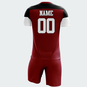 Maillot de football imprimé 100 % polyester de haute qualité à manches courtes, personnalisable pour équipes, respirant et à séchage rapide pour commandes en gros - Product Image 4