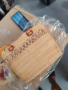 Rectangular <b>Rattan</b> <b>Bag</b> Supplier 99 Gold Data Women <b>Bag</b> <b>Rattan</b> <b>Crossbody</b> Woven Round Hand Summer Beach - Product Image 3