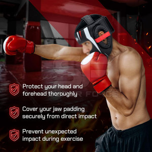 อุปกรณ์ป้องกันศีรษะสำหรับฝึกชกมวยใช้ปกป้องใบหน้าเต็มรูปแบบทนทาน - Product Image 5