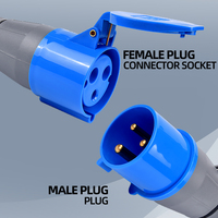 Set Konektor Industri 32A Heavy Duty IP44 3Pin Soket Industri Pria & Wanita Daya Tahan Unggul untuk Konstruksi