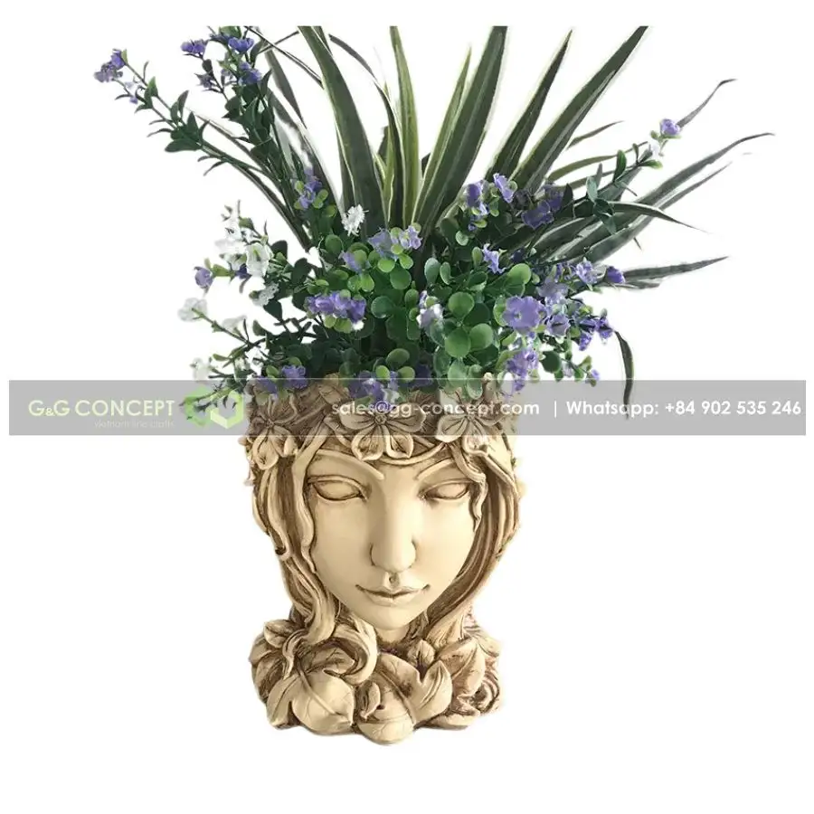 Home And Garden Resin Flower Pot Has Goddess Shape From Vietnam/ High Quality Vietnam Export Product