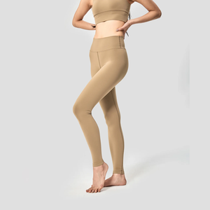 Legging taille haute pour femme Legging cousu sur toute la longueur en tissu tricoté extensible et confortable - Product Image 4