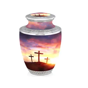 Urna de cremación de metal de latón de estilo americano hecha a mano personalizada para cenizas de adultos Memorial precio bajo última urna de cremación - Product Image 6