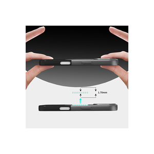 Étui magnétique de luxe bleu marine pour MagSafe pour iPhone 16 7 Plus 14 Plus - Coque en silicone double antichoc au design élégant et tendance - Product Image 3