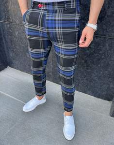 กางเกงสลิมฟิตสำหรับผู้ชายผ้าขนสัตว์70% 30% โพลีเอสเตอร์สไตล์ชิโน่สำหรับใส่ทำงานและใส่ลำลอง - Product Image 6