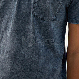 เสื้อยืดสกรีนลายแอซิดสำหรับผู้ชายโอเวอร์ไซส์ผ้าฝ้ายฟอกสีแบบวินเทจ - Product Image 6