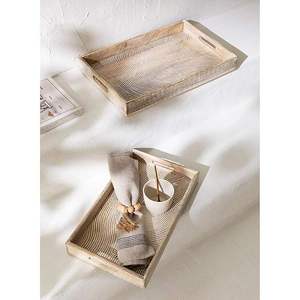 Bandeja de Madera Resistente para Servir en Casa, Oficina, Hoteles y Restaurantes, Platos de Madera Multiusos para Café - Product Image 6