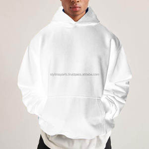 เสื้อฮู้ดดี้ผ้าคอตตอน/โพลีเอสเตอร์คุณภาพสูงสำหรับผู้ชาย สกรีนโลโก้ได้ตามต้องการ ทรงโอเวอร์ไซส์ หนานุ่ม พิมพ์ลายเรียบหรือลายพิมพ์  ไซส์ใหญ่พิเศษ สำหรับฤดูหนาว - Product Image 2