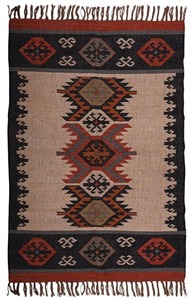 Grands tapis surdimensionnés de luxe faits à la main en laine et jute Tapis de pendaison de crémaillère en jute Tapis de chemin Tapis faits à la main en jute et laine en vrac - Product Image 4