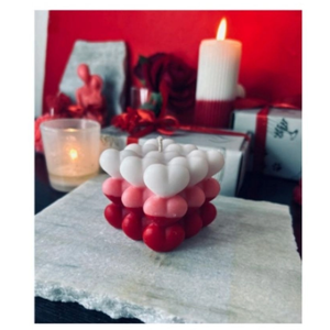 Vela Decorativa con Forma de Corazón Especial para San Valentín, Vela de Burbujas para Regalos, Fiestas y Ocasiones Especiales, Venta al por Mayor - Product Image 1