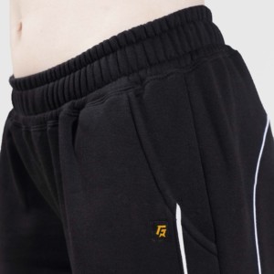Joggers imprimés décontractés avec taille élastique, taille basse, respirants, effet froissé, taille XL, leggings noirs pour les saisons été-automne - Product Image 6