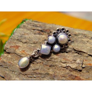 Pendientes de tuerca florales de perlas naturales de Plata de Ley 925, joyería ligera de piedras preciosas naturales para regalo de aniversario - Product Image 6