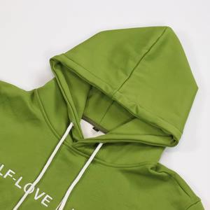 Conjunto Deportivo Vintage Verde Vibrante, Sudadera con Capucha y Pantalones Deportivos Unisex de 2 Piezas, Logotipo Personalizado, 100% Algodón - Product Image 4