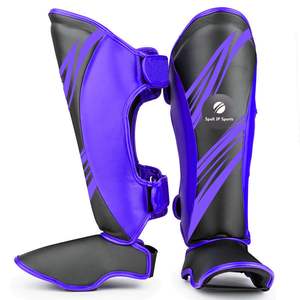 Protector de Piernas de Cuero Vacuno Profesional OEM ODM para Boxeo, Muay Thai, Entrenamiento - Product Image 3