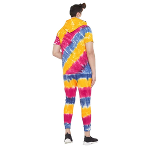 Derniers ensembles de survêtements Tie Dye personnalisés, vêtements de jogging, survêtements Tie Dye confortables à manches courtes de qualité supérieure - Product Image 5