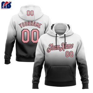 Sweat à capuche personnalisé imprimé par transfert de chaleur coupe ample solide et écologique avec logo de l'équipe Nom et numéro du joueur - Product Image 1