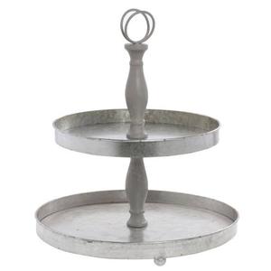 Bandeja galvanizada de Metal de forma redonda para cocina, decoración para el hogar, bandeja de lujo de 3 niveles para servir pasteles y dulces - Product Image 1