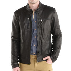 Chaqueta de Cuero Genuino Impermeable y Cómoda para Hombre, Ropa Exterior Duradera y Cálida, Chaqueta de Cuero Casual con Cremallera a la Moda para Hombre - Product Image 5