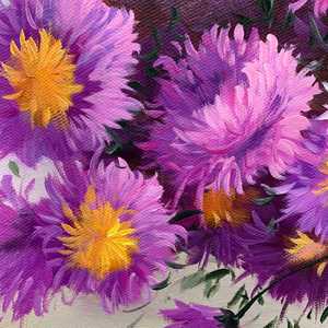 100% Peint à la Main 24 In× 20 en Huile sur Toile Art Champ Classique - Product Image 6