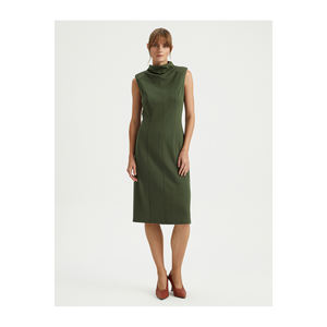 BGN High Collar <b>Casual</b> <b>Dress</b> Made From Viscose Blend Turkey W24D434 - Product Image 2