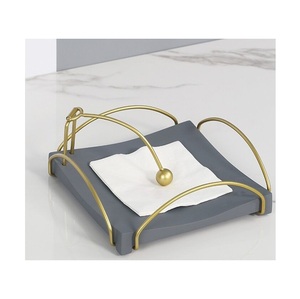 ที่ใส่ทิชชู่ลวดโลหะทันสมัยทันสมัยทันสมัยสำหรับตกแต่งบ้านโต๊ะในครัวสำนักงานและรถยนต์ดีไซน์ทนทานยาวนาน - Product Image 4