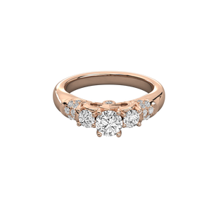 Bague solitaire en or 9 carats pour femme, diamant cultivé en laboratoire certifié IGI, plaqué or rose, élégante et luxueuse, cadeau de mariage ou de fiançailles - Product Image 6