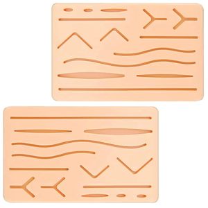 Coussinets de suture en silicone 3 couches améliorés résistant à la déchirure 14 plaies Instrument médical manuel pour la pratique de suture des étudiants en médecine - Product Image 6