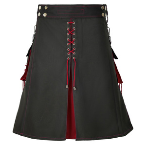 Kilts traditionnels écossais pratiques pour hommes Nouvelle mode Kilt hybride court avec logo personnalisé Design de poche - Product Image 2