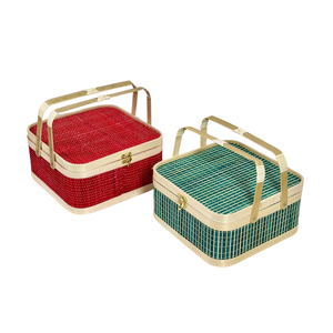 Hot Selling Sustainable Bamboo Gift <b>Baskets</b> Perfect for <b>Picnics</b> & Parties with High Quality - Product Image 1