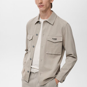 Solid Color And Solid Pattern Plain Dyed Men's Jacket OEM Service Windproof Men Stylish Jacket - Product Image 1