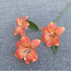 Flores Artificiales de <span class=keywords><strong>Hemerocallis</strong></span> y Lirio de 3 Cabezas para Decoración de Arco de Salón de Bodas - Product Image 6