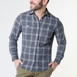 Nouvelle Arrivée Chemise en Flanelle pour Homme 100% Coton Premium à Manches Longues Boutonnée Unie Décontractée Tissu Doux Brossé Séchage Rapide Respirant - Product Image 4