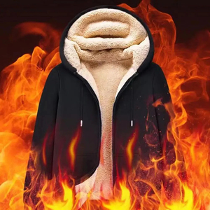 Nouvel arrivage de sweat à capuche d'hiver à fermeture éclair épais et chaud pour hommes en tissu polaire en laine personnalisé très confortable en coton à porter décontracté sweats à capuche à fermeture éclair - Product Image 5