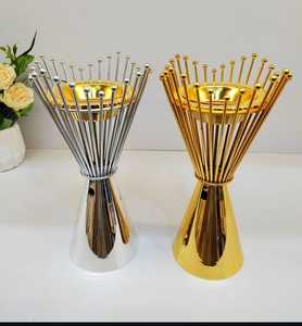 Quemador de Incienso de Metal al por Mayor, Quemador de Incienso de Metal Chapado en Oro para Decoración del Hogar, Juego de 2 Piezas a Precio de Mayoreo desde India - Product Image 1