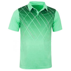 Personnalisé pour hommes solide pour chemise Impression par sublimation Respirant Anti-rides Séchage rapide Polyester Tissu Sportswear Golf Tennis Team - Product Image 4