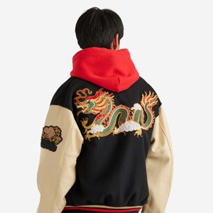 Elegante chaqueta de dragón para hombre, diseño de dragón bordado, perfecto para ropa informal de moda y trajes llamativos - Product Image 4