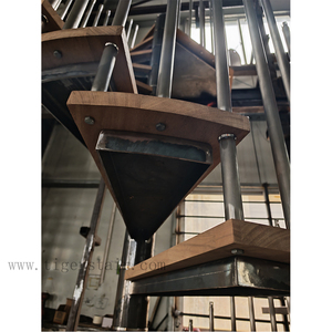 <span class=keywords><strong>Escalier</strong></span> en colimaçon pour restaurant et hôtel avec garde-corps en verre décoratif, <span class=keywords><strong>marches</strong></span> en bois de chêne rouge américain, taille personnalisée, cadre en acier, <span class=keywords><strong>pas</strong></span> <span class=keywords><strong>cher</strong></span> - Product Image 3