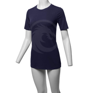 2025 Nueva camiseta de mujer, camiseta grande de cuello redondo para mujer, camisetas de manga corta de Color sólido de alta elasticidad, camiseta - Product Image 4