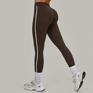 Women Color Matching Line Yoga <b>Leggings</b> Moisture-Wicking Fitness Pants Butt-Lifting Yoga <b>Leggings</b> Yoga Wear <b>Leggings</b> - Product Image 2