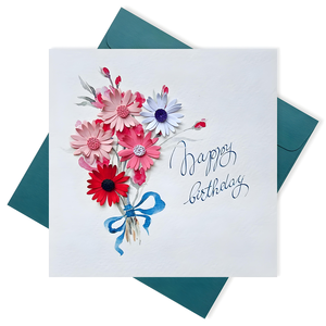 Vietnam <b>Paper</b> Greeting Card Happy Birthday Card Handmade Quilling Card - GBV007 - Product Image 1