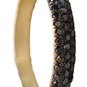 14 Ct <b>Gold</b> Black Moissanite Diamond <b>Ring</b> AAA Grade Moissanite Jewellery Wedding Diamond <b>Ring</b> Hip Hop Jewellery - Product Image 1