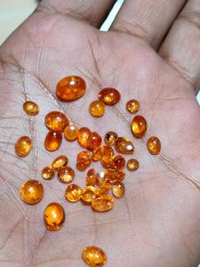 Cabochon en forme de mélange de grenat mandarin naturel de haute qualité pour la fabrication de bijoux Fanta grenat Spessartite grenat - Product Image 2