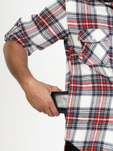 Chemise à carreaux en fil de coton durable pour hommes, vêtements de travail fonctionnels pour le voyage et l'extérieur au meilleur prix - Product Image 2