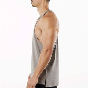 Débardeurs de course sans manches côtelés personnalisés OEM Gilet serré pour homme Sport Gym Fitness Muscle Men Débardeur côtelé - Product Image 3