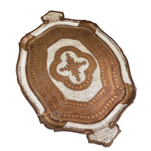 Bandeja de Servir de Latón Grabada a Mano Marroquí, Plato Decorativo Geométrico Islámico de Oriente Medio Antiguo a un Precio Razonable - Product Image 4