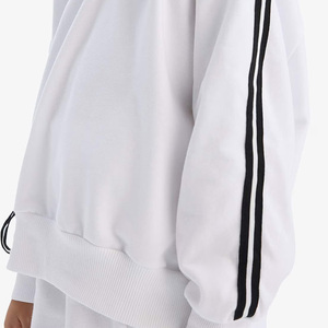 Chándal ajustable de color sólido para ropa informal para niñas, conjunto de chándal de lana acogedor transpirable con logotipo personalizado/chándal ligero - Product Image 3